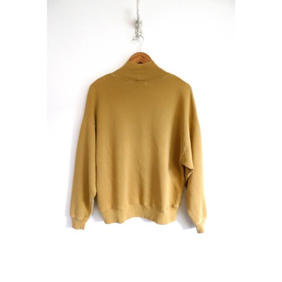 FRAME Organic Pima Cotton Funnel Neck Sweatshirt Top Camel Shopbop NWT XS $178 - Picture 6 of 12